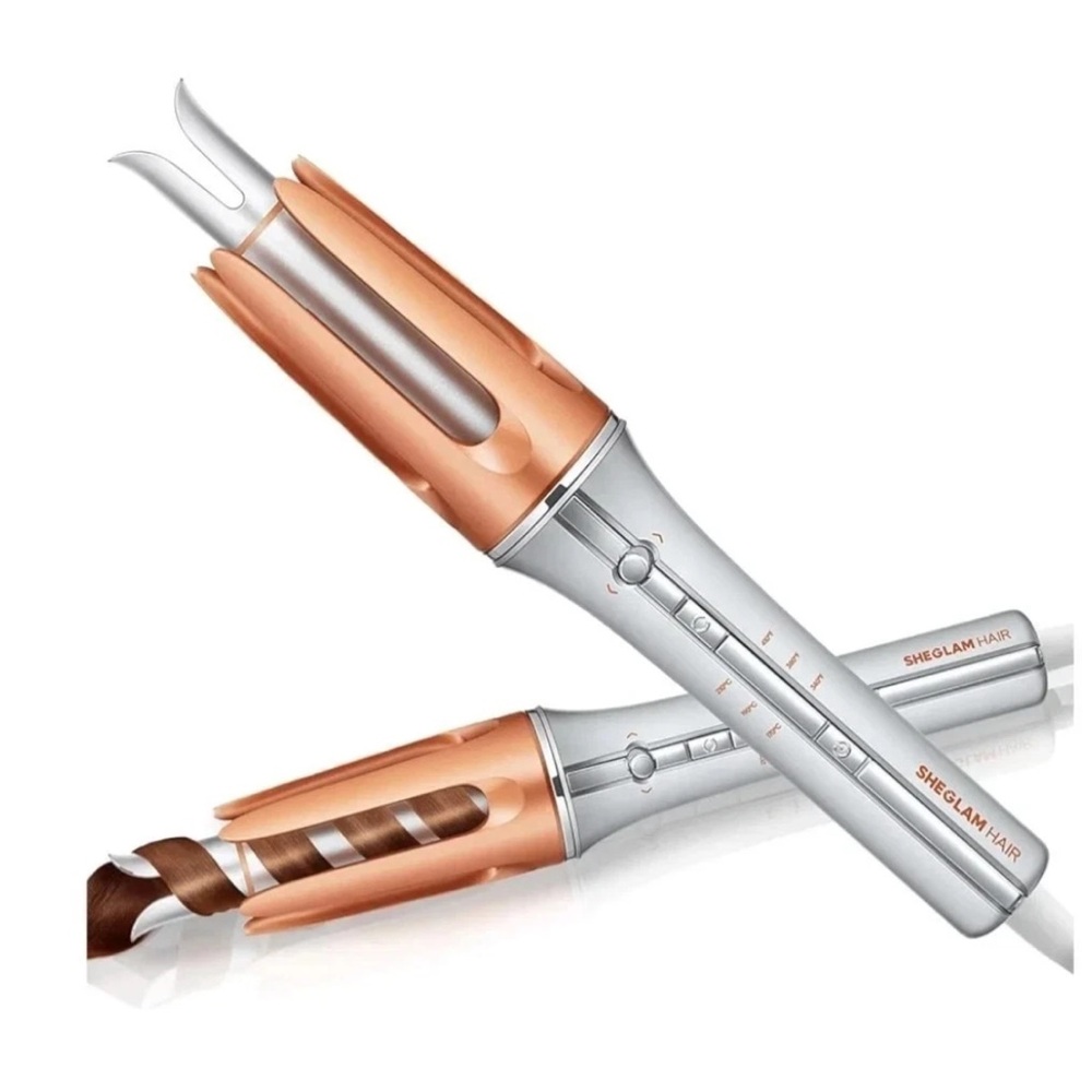 SHEGLAM Hair Curling Iron - Silver and Gold